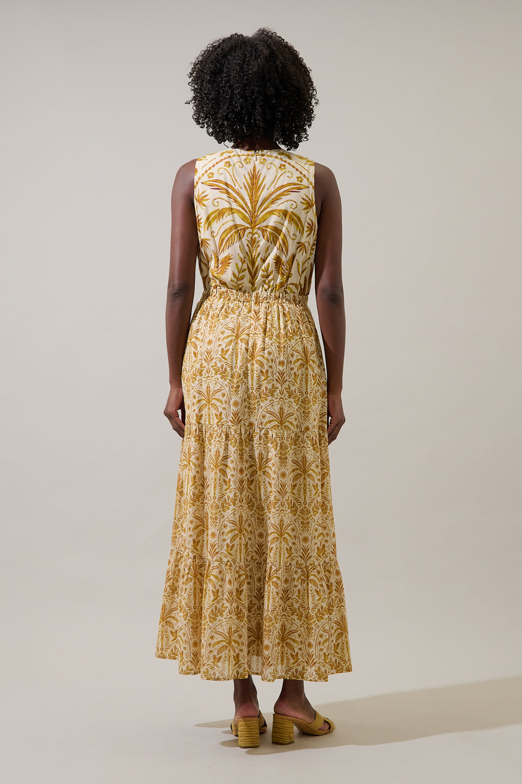 Calina Tropical Jivie Tiered Maxi Dress