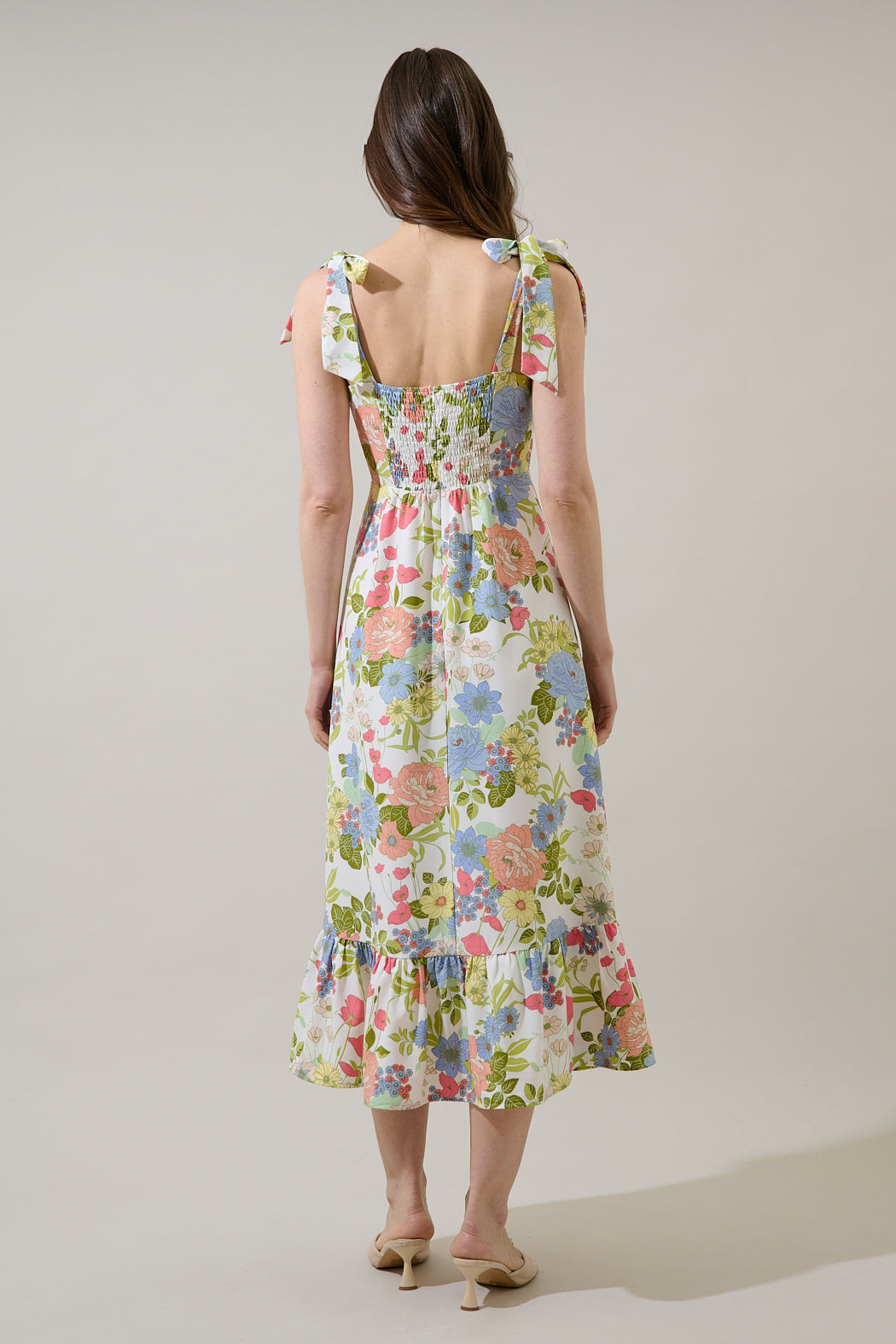 Baker Tie Strap Midi Dress Esther Floral