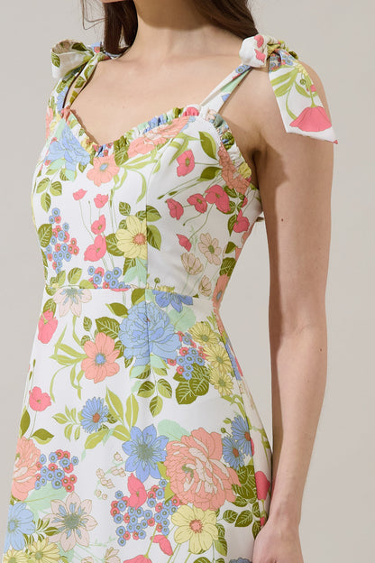 Baker Tie Strap Midi Dress Esther Floral