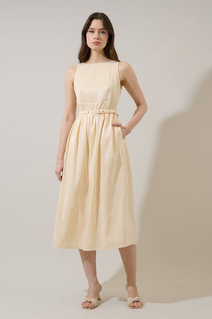 Alani Clio Smocked Midi Dress
