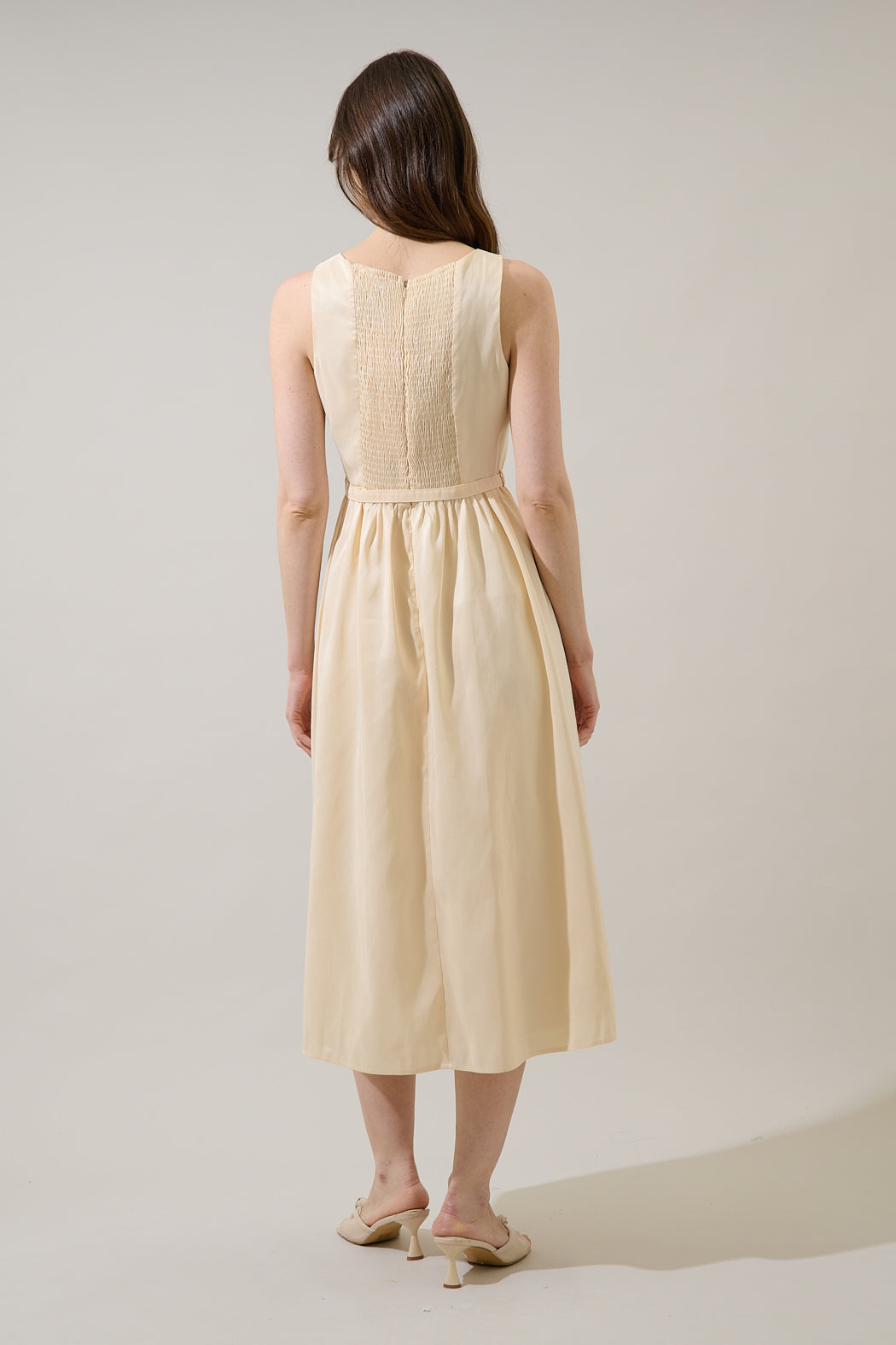 Alani Clio Smocked Midi Dress