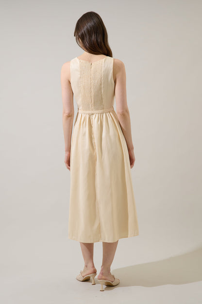 Alani Clio Smocked Midi Dress