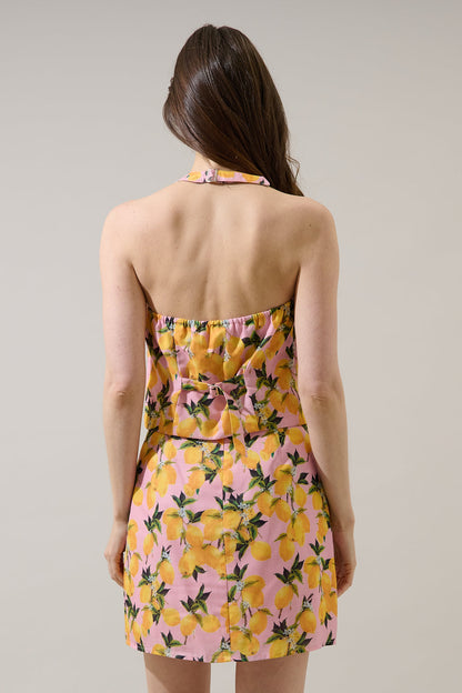 Desery Linen Asymmetric Vest Top Lemon
