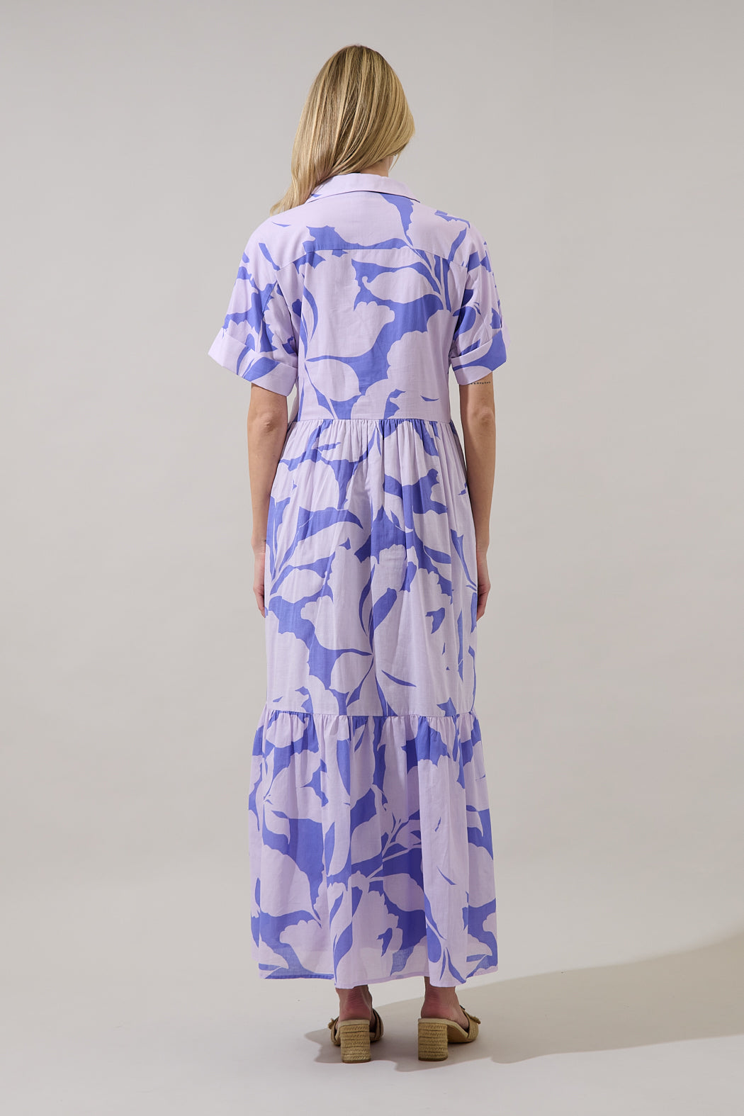 Astera Collared Button Up Maxi Dress Nataly Floral