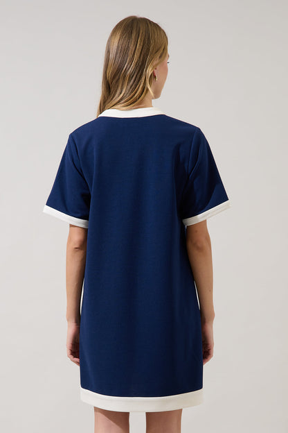 Durmela Contrast Shift Mini Dress