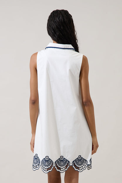 Ashley Embroidered Collared Mini Dress