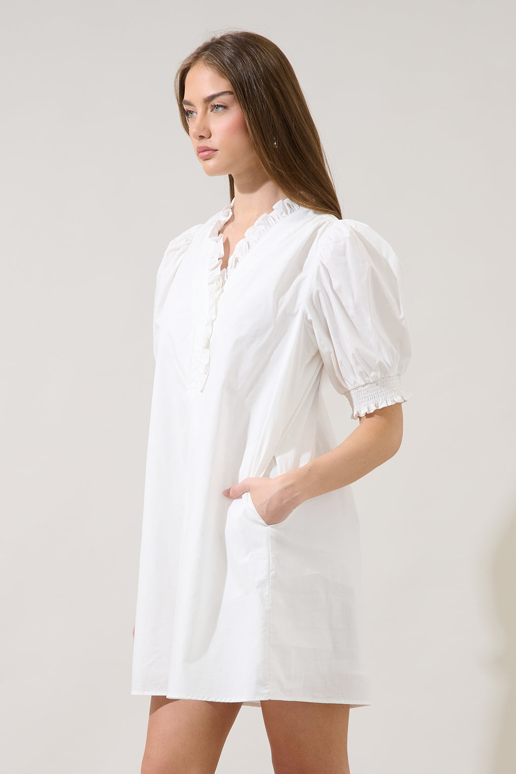 Brisla Ruffle Mini Dress