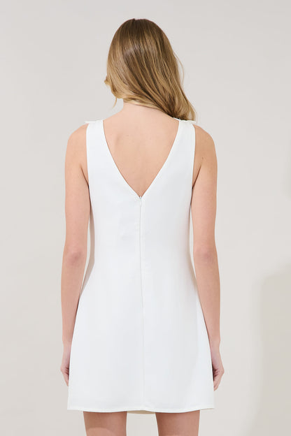 Chelsea Boat Neck Mini Shift Dress