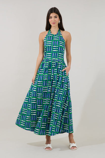 Daine Halter Neck Maxi Dress Marlin