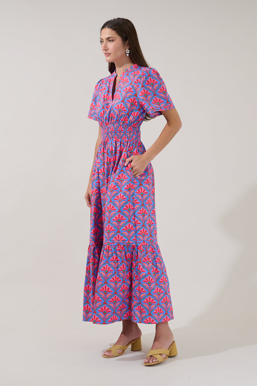 Belraj Poplin Maxi Dress Floral