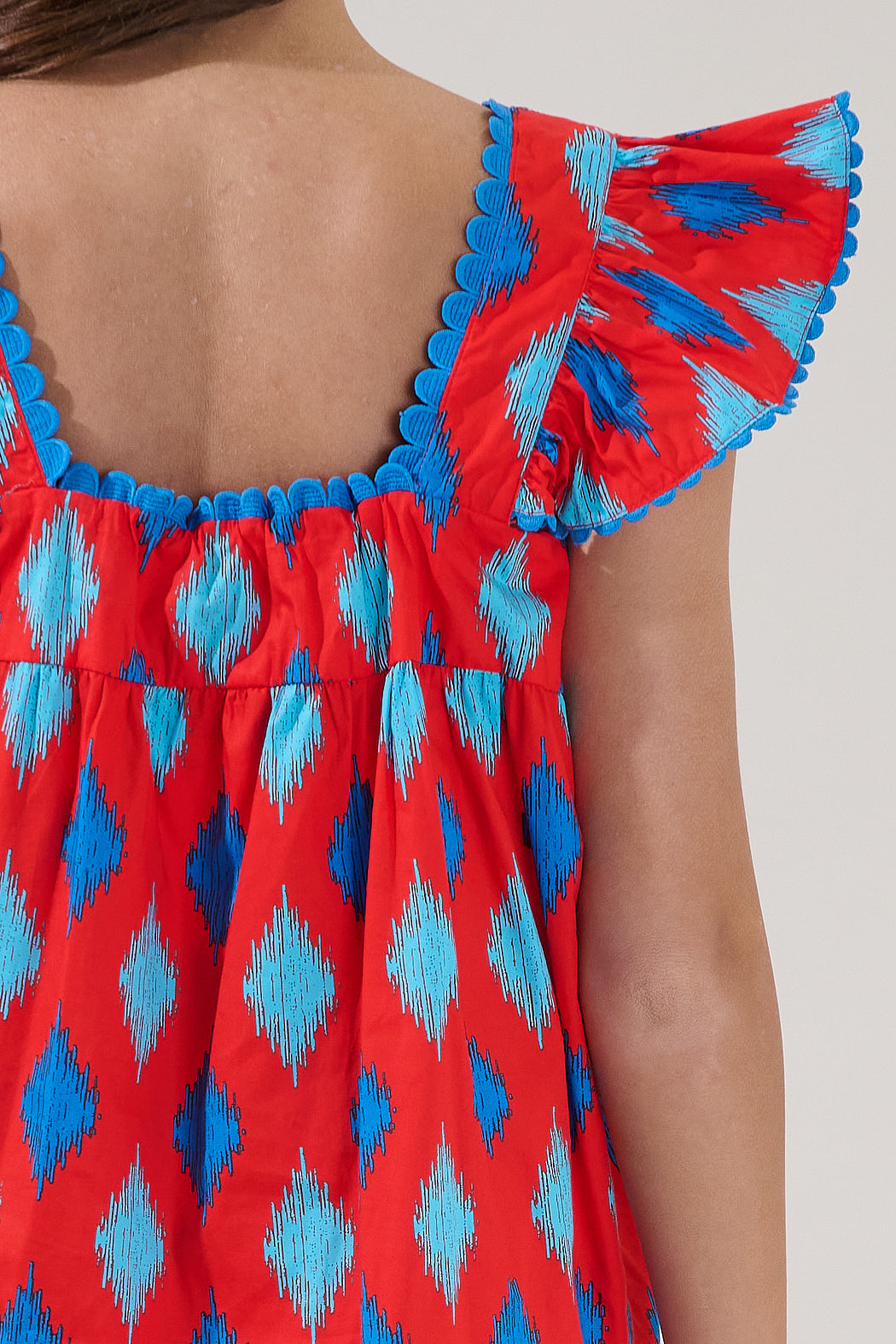 Ada Ruffle Top Abstract