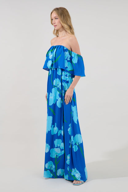 Enamored Off the Shoulder Ruffle Dress Floral
