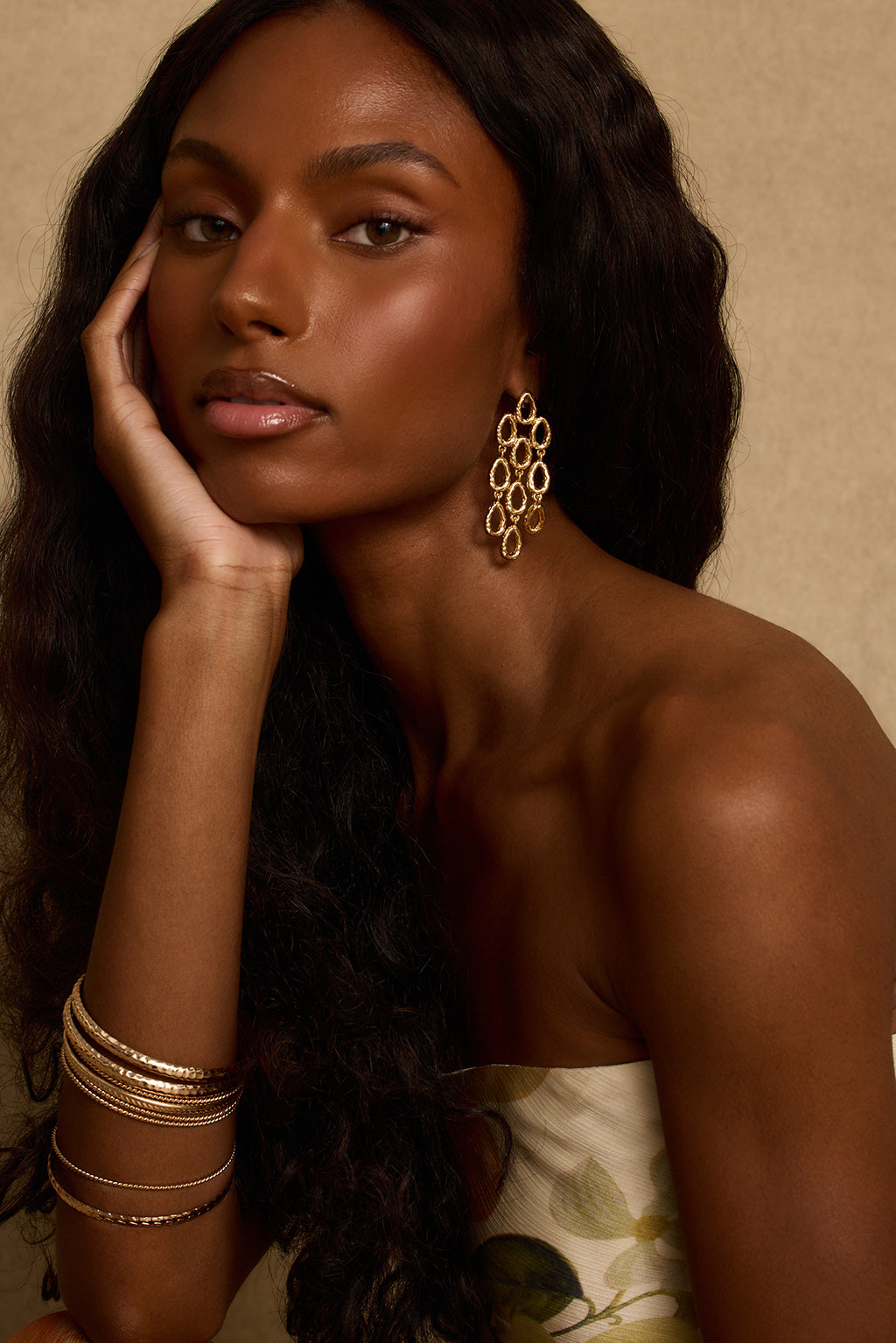 Paula Gold Statement Earrings