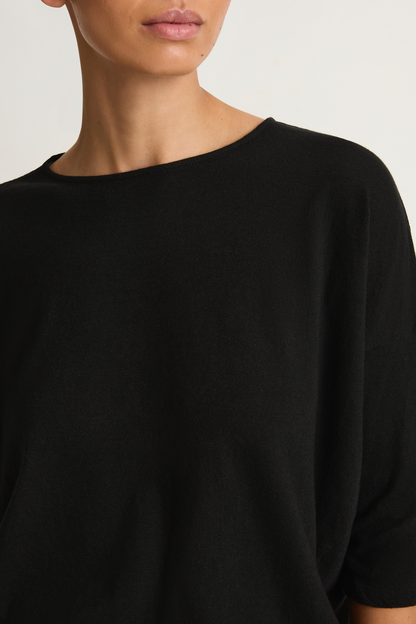 Pas De Calais Cotton Linen Jersey T-Shirt - Black