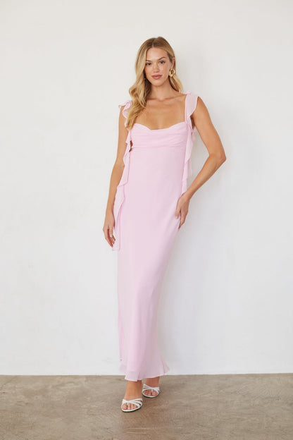 Sarila Ruffle Strap Maxi Dress
