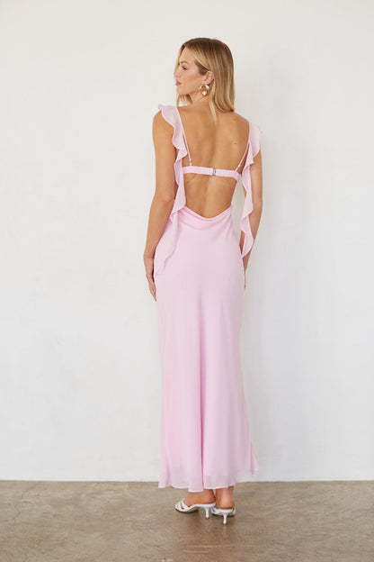 Sarila Ruffle Strap Maxi Dress