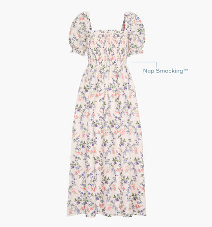 The Scarlett Nap Dress - Pink Scallop Bow Chintz