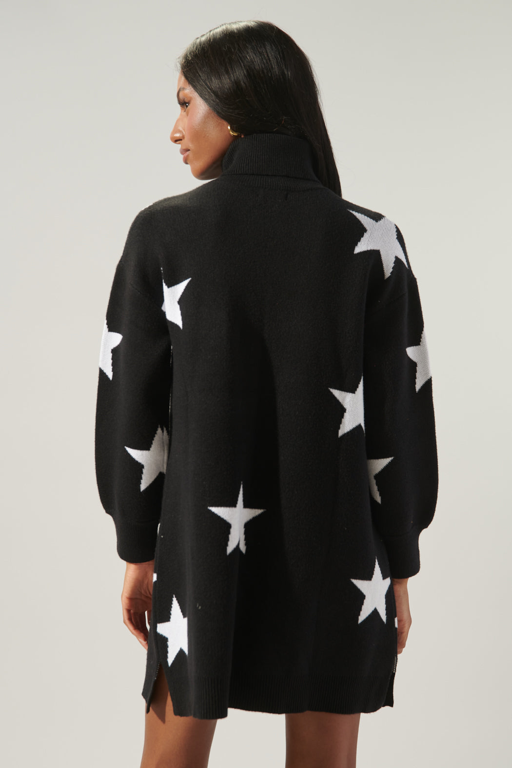 Estrella Star Turtleneck Sweater Dress