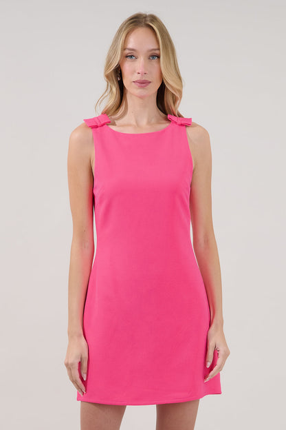 Chelsea Boat Neck Mini Shift Dress