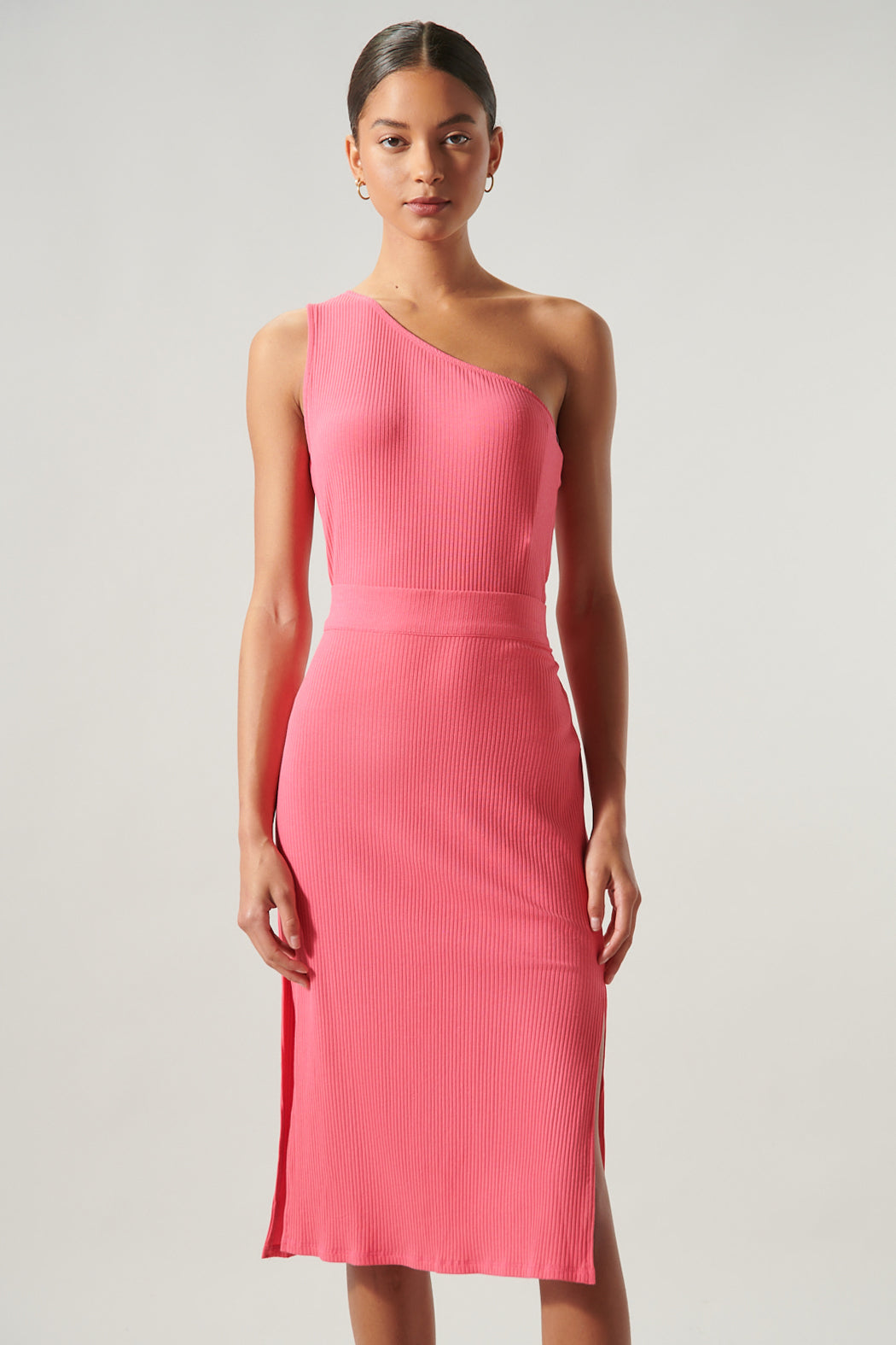 Brighter Days Ribbed Knit Midi Skirt