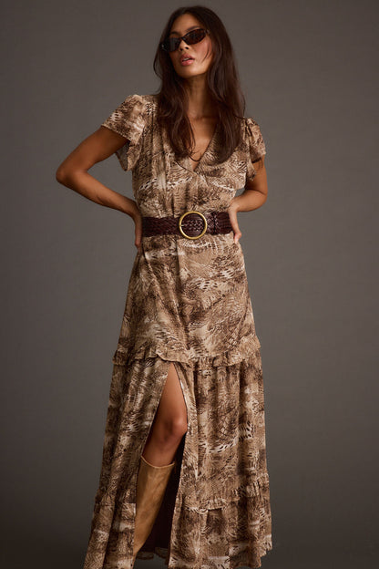 Sundance Mocha Printed Maxi Dress