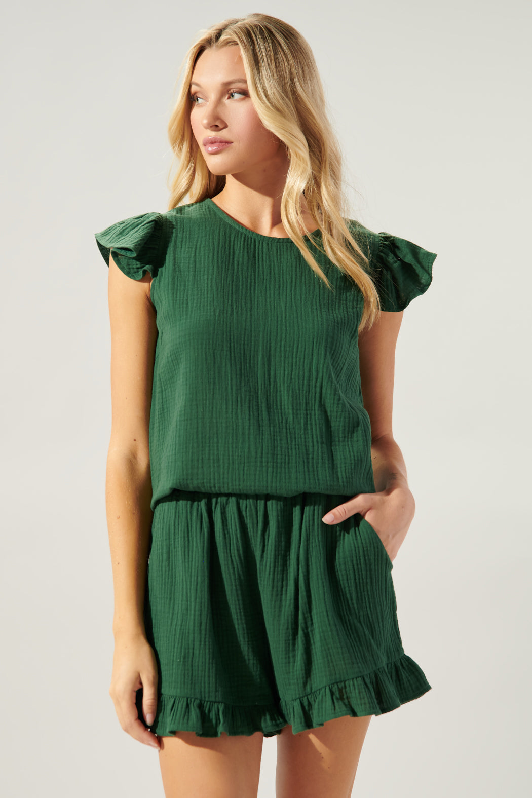 Daniela Ruffle High Waisted Shorts