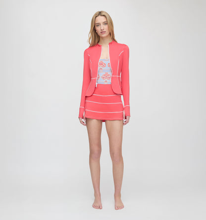 The Giana One Piece - Poppy Damask Stripe