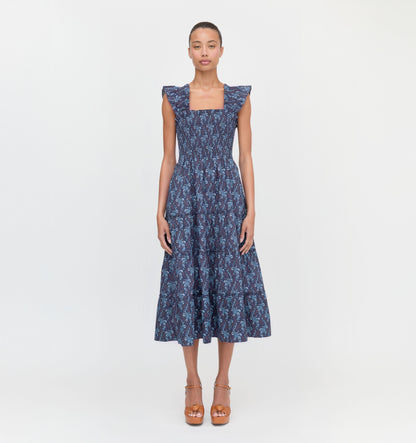 The Ellie Nap Dress - Navy Cala Paisley