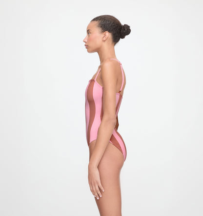 The Giana One Piece - Coral Cabana Stripe