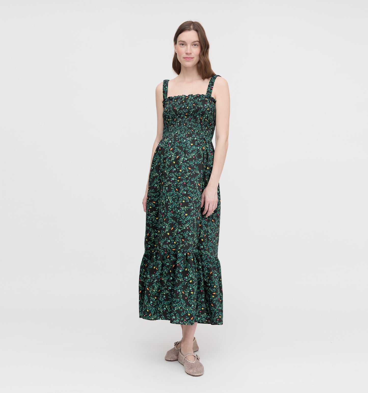 The Maternity Anjuli Nap Dress - Midnight Garden