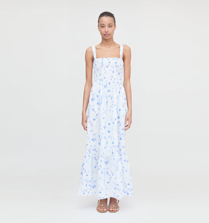 The Anjuli Nap Dress - Blue Botanical