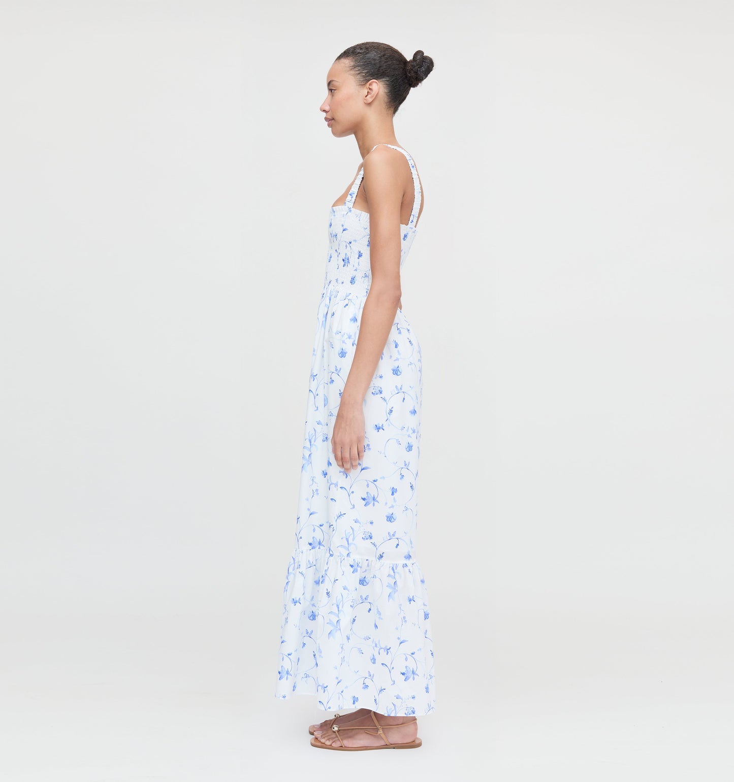 The Anjuli Nap Dress - Blue Botanical