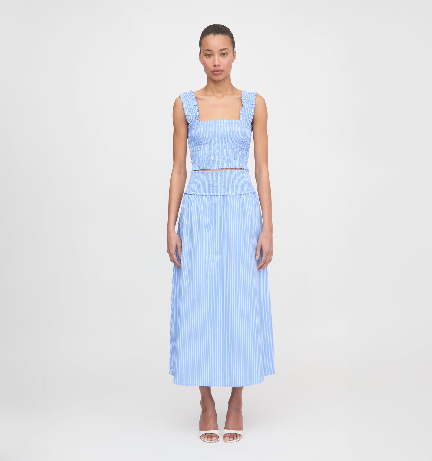 The Azalea Nap Top - Blue Stripe
