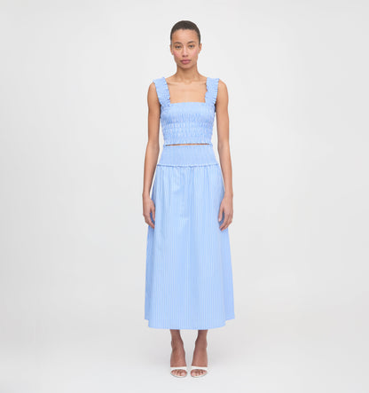 The Azalea Nap Top - Blue Stripe