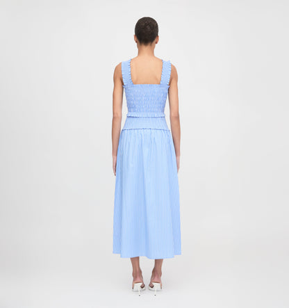The Azalea Nap Top - Blue Stripe