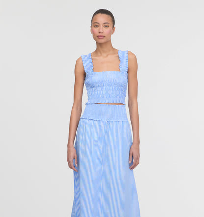 The Azalea Nap Top - Blue Stripe