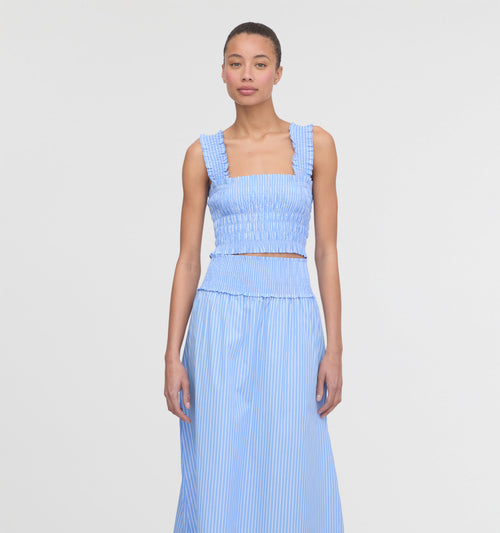 The Azalea Nap Top - Blue Stripe