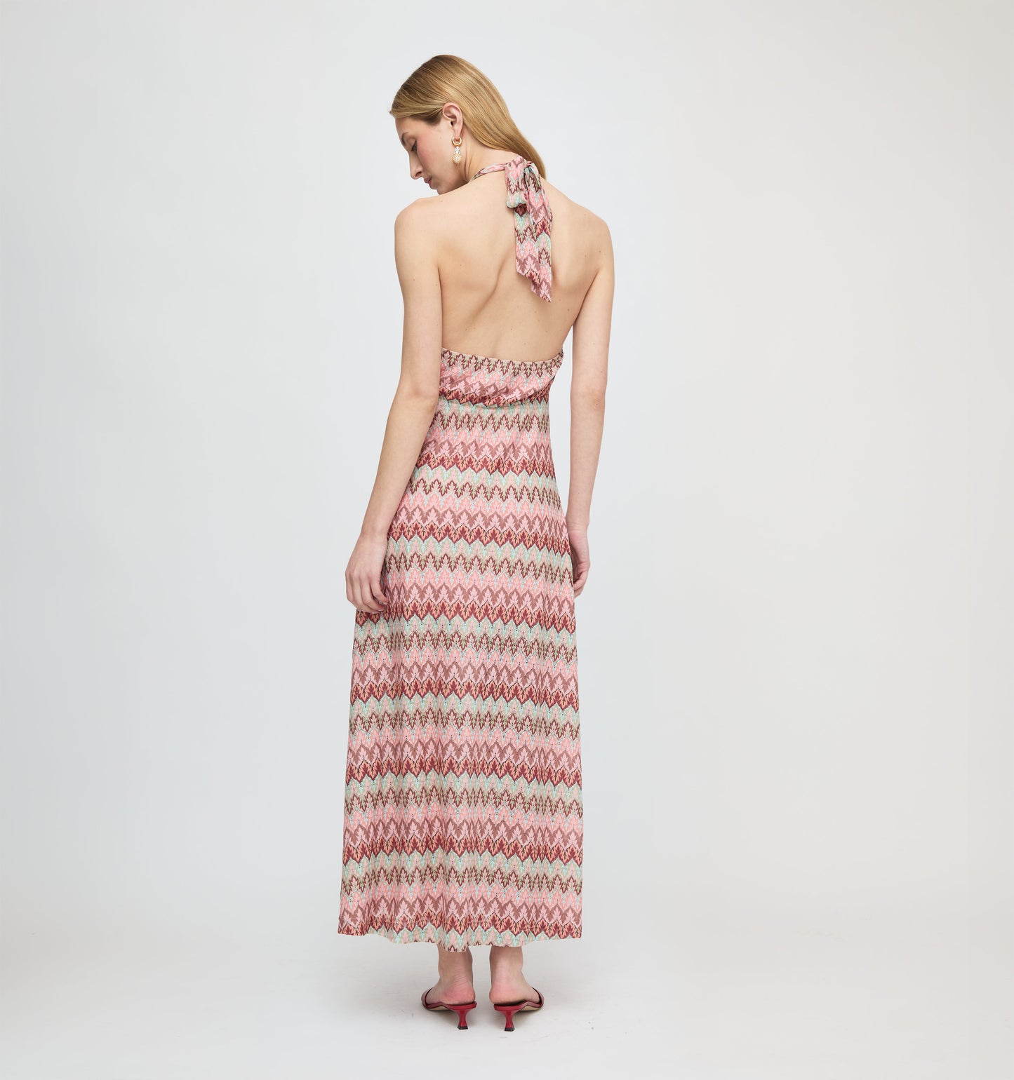 The Bela Dress - Pink Multi Smooth Shimmer Knit