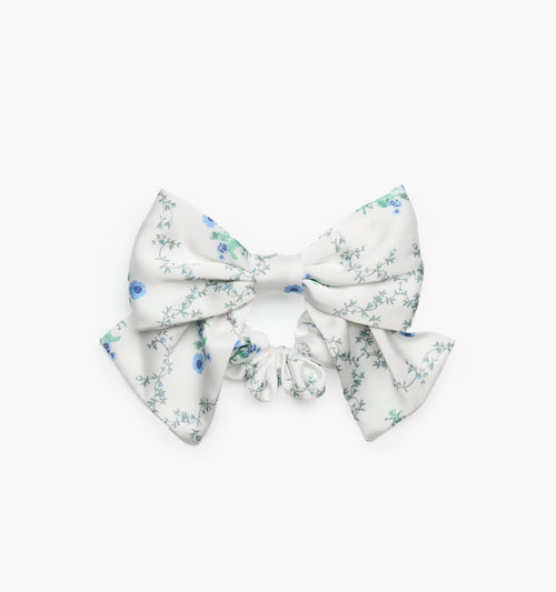 The Bow Scrunchie - Green Trellis
