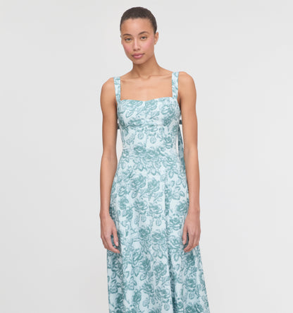 The Briony Dress - Ikat Garden Rose