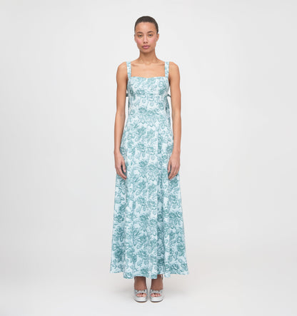The Briony Dress - Ikat Garden Rose