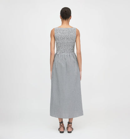 The Cosima Nap Dress - Black/Sand Gingham