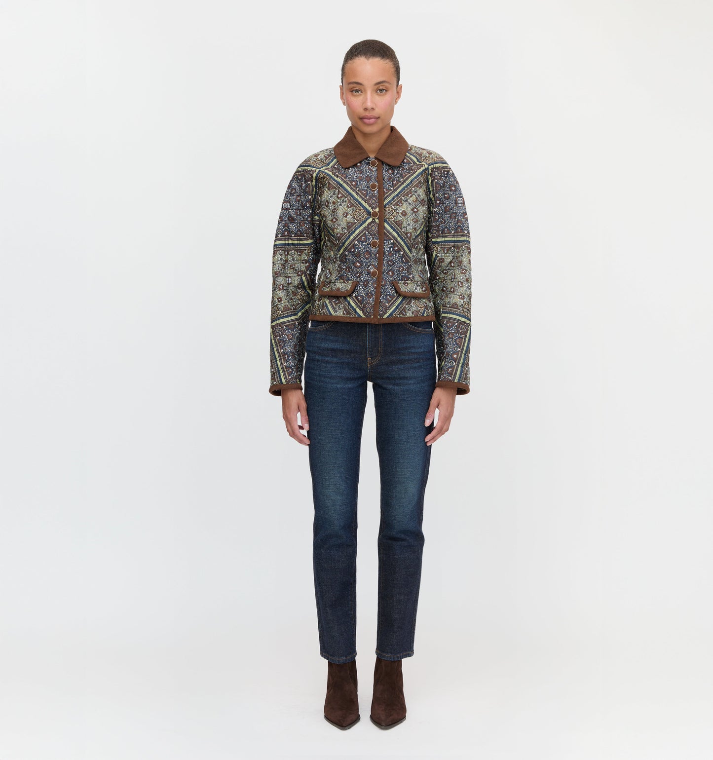 The Dax Jacket - Olive Equestrian Scarf