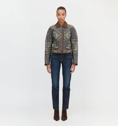 The Dax Jacket - Olive Equestrian Scarf