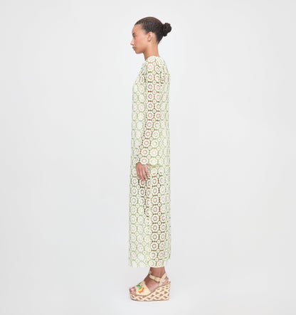 The Eliza Dress - Green Dahlia Lace