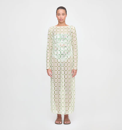 The Eliza Dress - Green Dahlia Lace