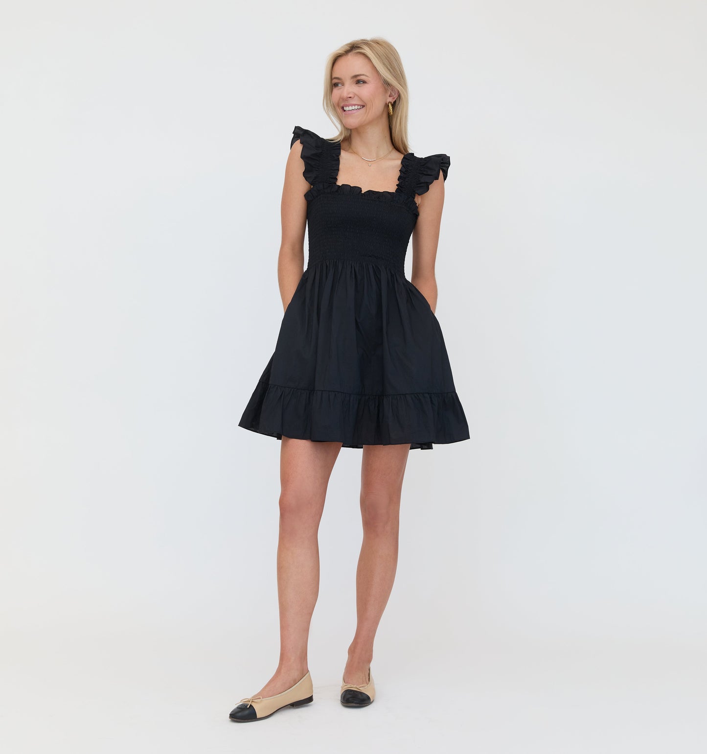 The Elizabeth Nap Dress - Black Cotton