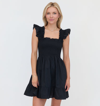 The Elizabeth Nap Dress - Black Cotton