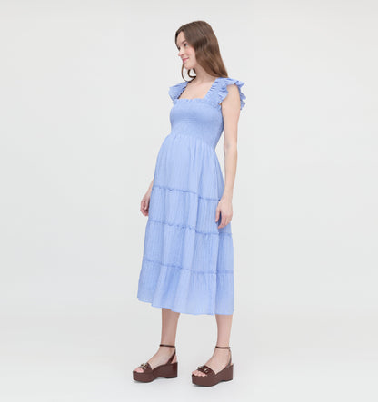 The Maternity Ellie Nap Dress - Bluebird