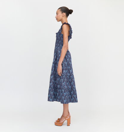 The Ellie Nap Dress - Navy Cala Paisley